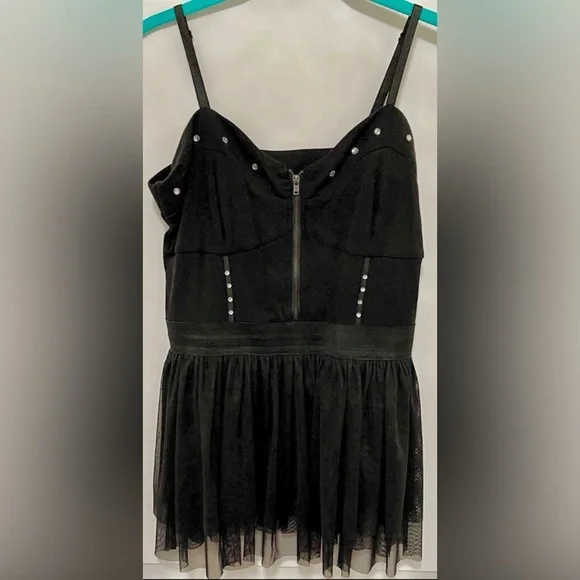 Balera Black Corset Peplum Top Tulle Punkcore Ballerinacore Goth Sexy CHP 2 XS - Picture 5 of 12